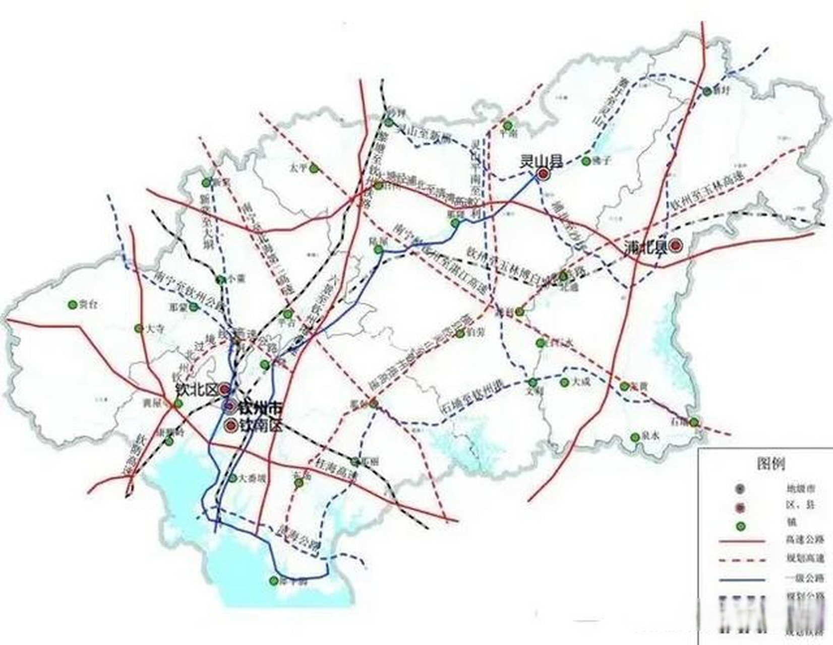 钦州市最新公路规划图深度解析